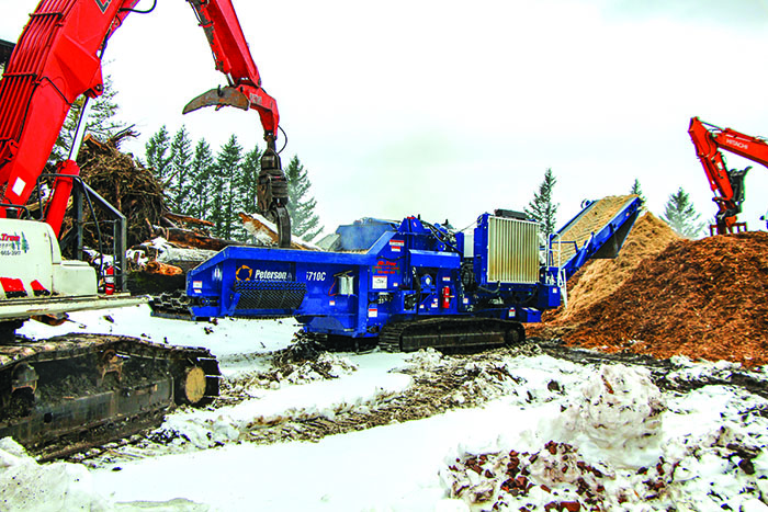 Fiber processing at Mr. Tree's sort yard